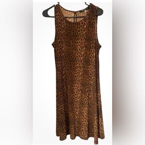 Anne Klein Brown Leopard Print Dress